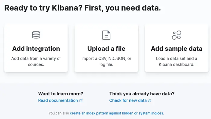 First steps with Kibana