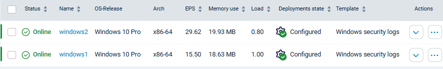 NXLog Agent instances are configured on NXLog Platform