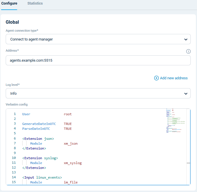 NXLog Agent configuration