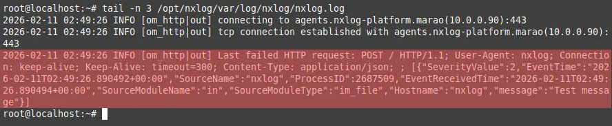 Logging last failed HTTP request