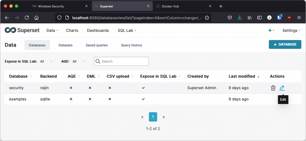 superset database actions edit